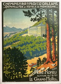 Font Romeu Pyrénées, Original lithograph – Henry Germa, ci1920