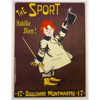 The sport, Lithographie originale – Zagnoli, ci1900