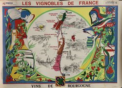 Vins de Bourgogne, Affiche offset originale