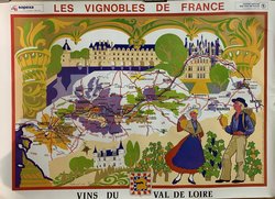 Vins du val de Loire, Affiche offset originale