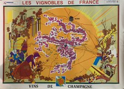 Vins de Champagne, Affiche offset originale