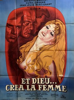 Et dieu créa la femme, Affiche offset originale – R Peron, 1965