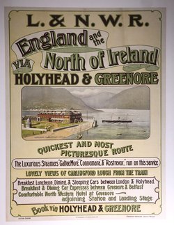 Ireland Holyhead and Greenore, Original lithograph – Anonyme