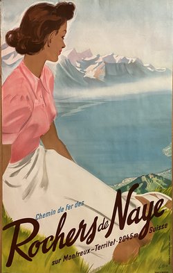 Rochers de Naye, Original lithograph – Libis