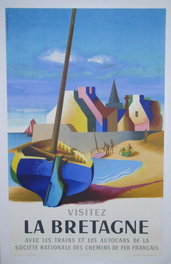La bretagne, Lithographie originale, Nathan