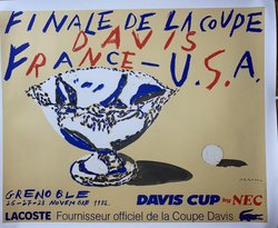 Coupe Davis, Lithographie originale – Arroyo, 1982
