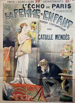 L'Echo de Paris, Original lithograph, L Metivet, circa 1900