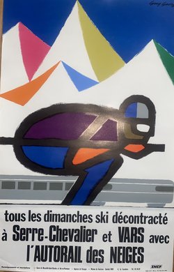 Ski décontracté, Lithographie originale, Guy Georget, 1974