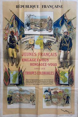 Engagez-vous dans les troupes coloniales, Lithographie originale – Georges Scott, 1929