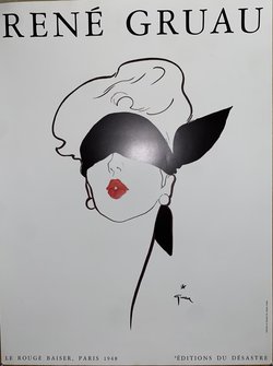 Le Rouge Baiser, Affiche offset originale – René Gruau, ci1980