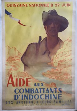 help for indochina fighters, Original lithograph – Jean B Picard