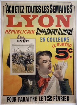 LYON Républicain, Lithographie originale – Anonyme, circa 1898