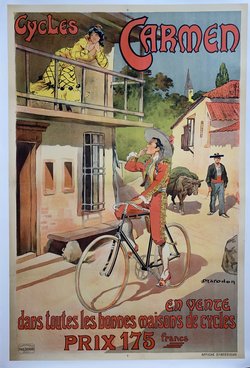 Cycles Carmen, Original lithograph, Marodon, circa 1900