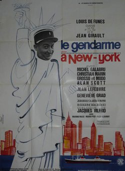 Le gendarme à New-York, Lithographie originale