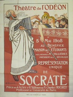 SOCRATE  1908, Original lithograph, Adrien Barrere