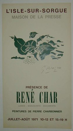 RENE CHAR, Original lithograph
