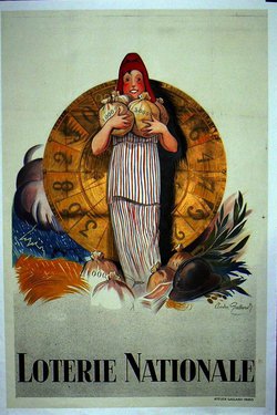 LOTERIE NATIONALE, Lithographie originale – A Galland