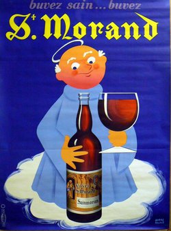 VIN St Morand, Lithographie originale – Andre Roland