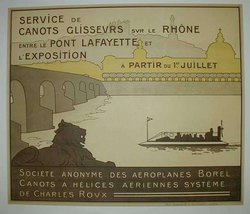 CANOTS GLISSEURS, Original lithograph