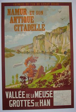Grottes de Han Vallée de la Meuse, Lithographie originale