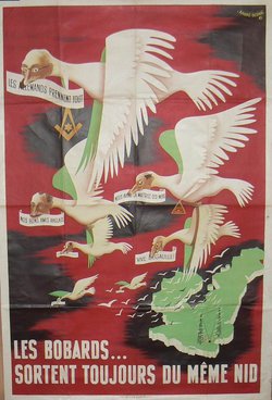 Les Bobards sortent toujours du meme nid, Original lithograph, Andre Deran, 1941