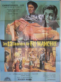 Le 13 fiancees de FU-MANCHU, Lithographie originale, 1966