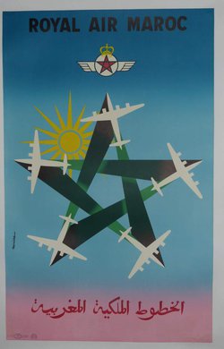 Royal Air maroc, Original lithograph – Auriac