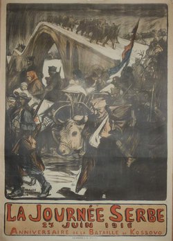 La Journée Serbe, Lithographie originale – Charles Fouqueray, 1916