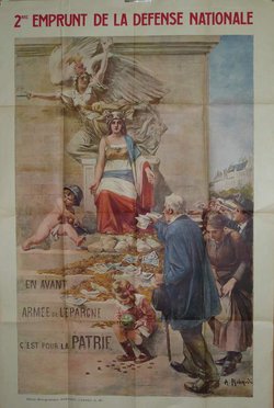 2 eme emprunt de la Défense nationale, Lithographie originale – A Robaudi