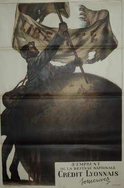 Credit lyonnais 3eme emprunt, Lithographie originale – Abel Faivre