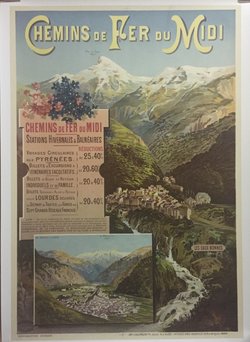 Les Eaux Bonnes, Lithographie originale – Hugo D'alesi, circa 1900