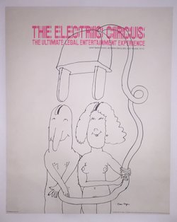 The electric circus, Lithographie originale – Tomi Ungerer, 1969