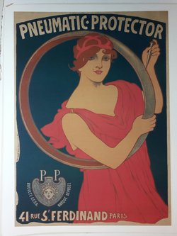 Pneumatic protector, Lithographie originale – Anonyme, circa 1910