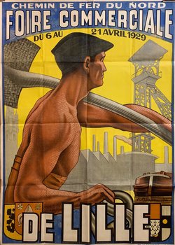 Foire de Lille 1929, Lithographie originale – Dequerre, 1924