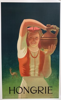 Hungary 2, Original lithograph – Fery konecsni, ci1935