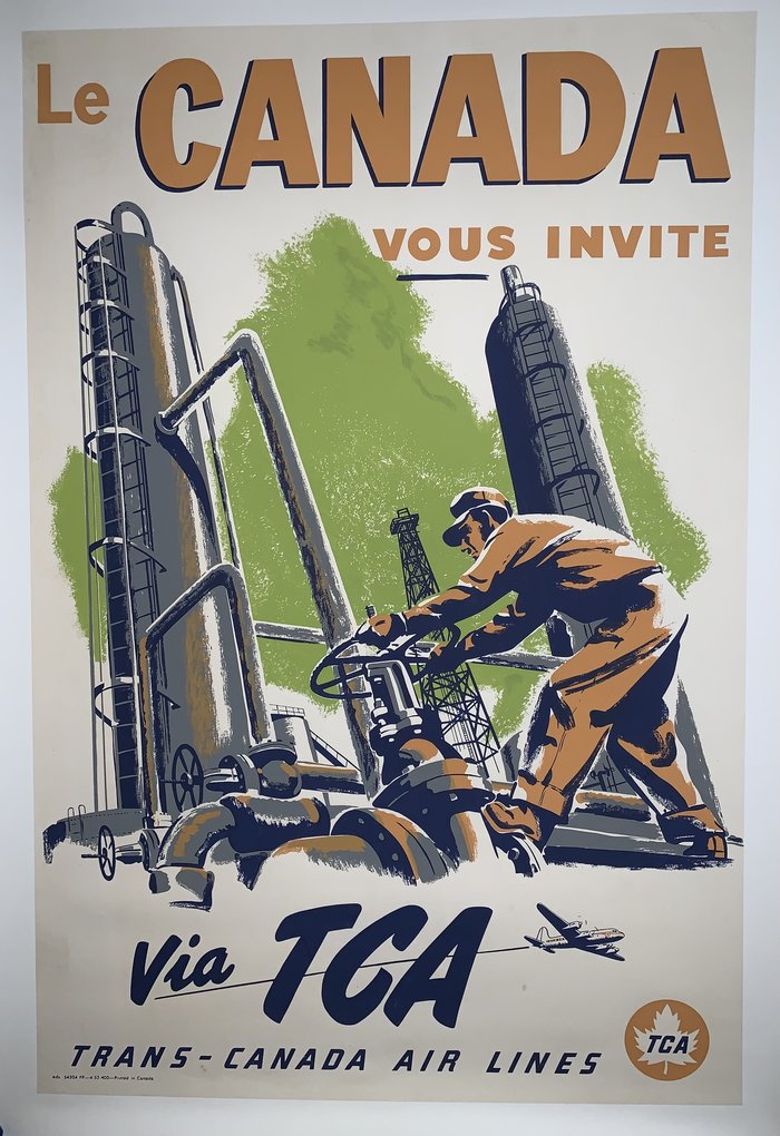 Le Canada vous invite avec T C A, Lithographie originale, circa 1955