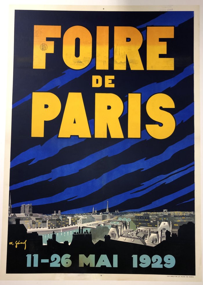 Foire de Paris 1929, Lithographie originale –  Gérard, 1929