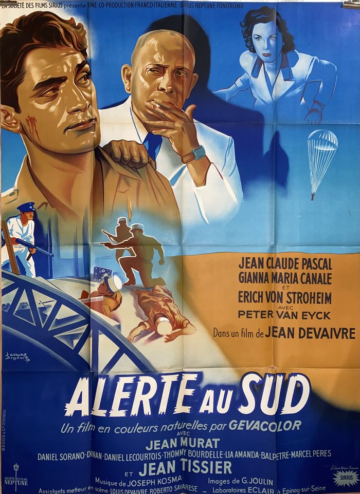 Alerte au Sud, Lithographie originale – Jacques Bonneaud, 1953