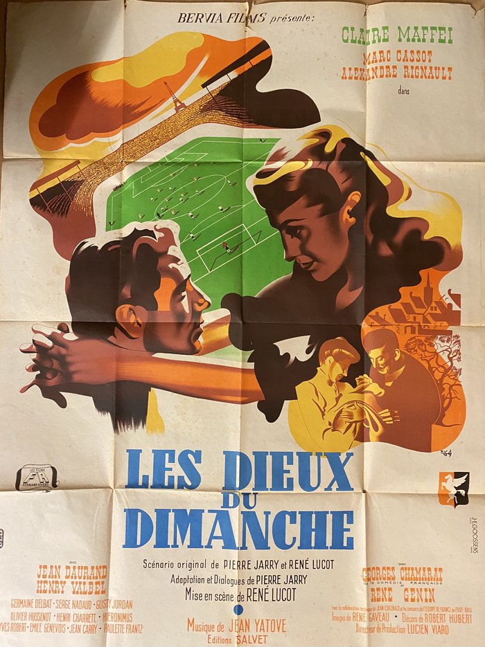 Les dieux du dimanche, Lithographie originale, 1949
