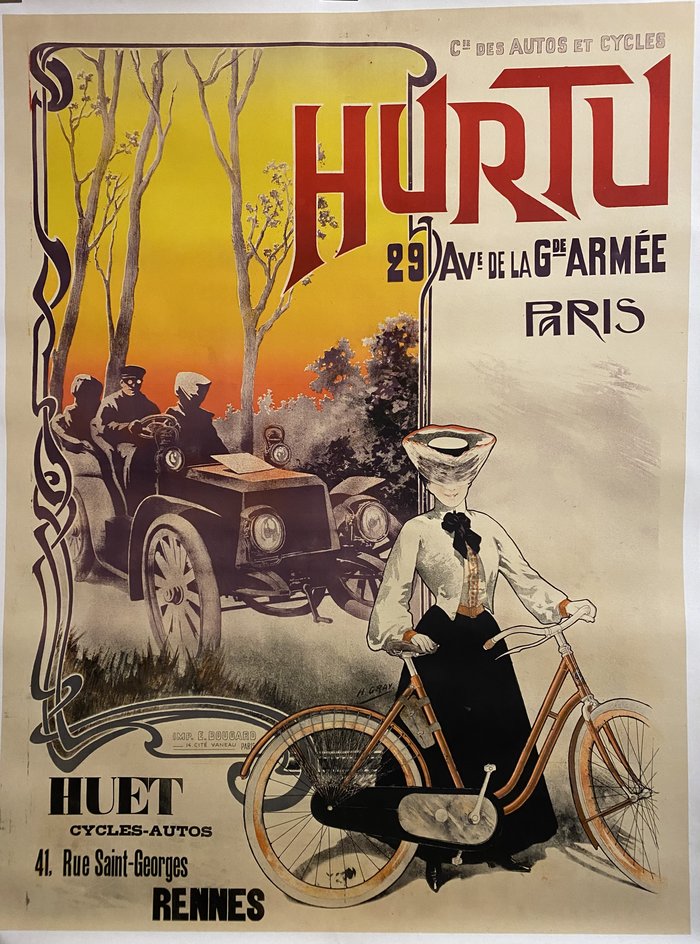 Hurtu, Lithographie originale –  Gray