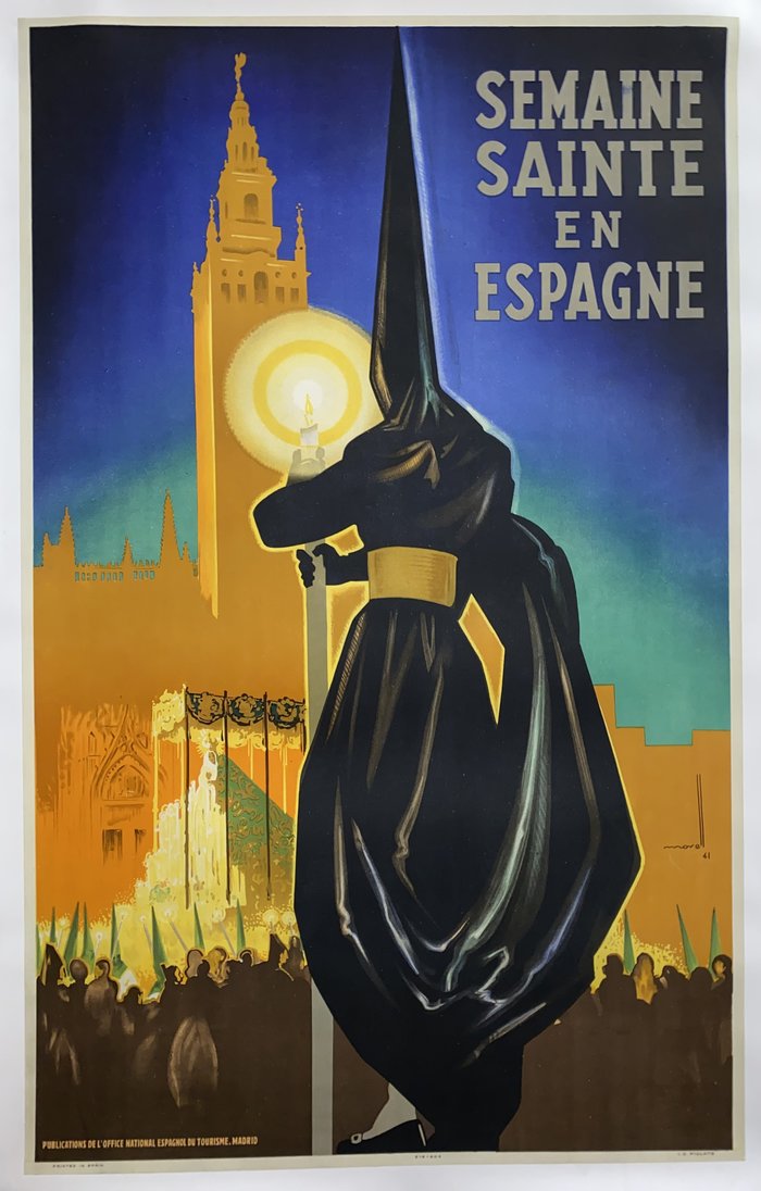 Espagne, Original lithograph, Morell, 1941