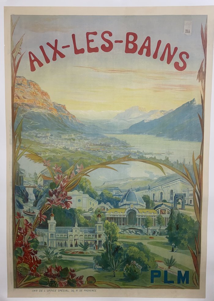 Aix les bains, Lithographie originale –  Cachoud