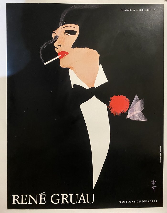 Femme à l'oeillet – René Gruau, 1981