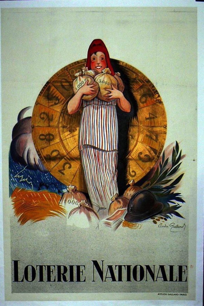 LOTERIE NATIONALE, Original lithograph, André Galland