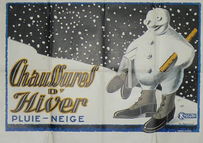WINTER SHOES, Original lithograph, 1900