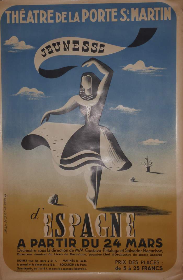 Jeunesse d'espagne, Lithographie originale – Jean Picart Le Doux, 1939