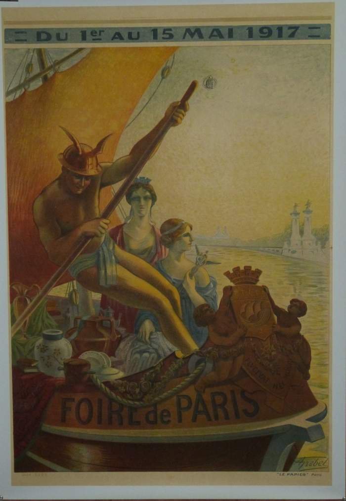 Foire de Paris 1917, Lithographie originale –  Grebel, 1917