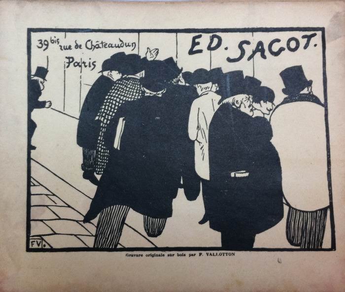 ED.Sagot  Felix Valloton, Original engraving, Felix Vallotton, circa 1900