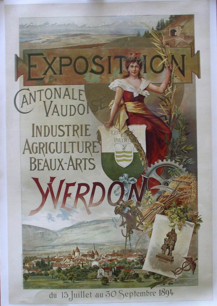 exposition cantonale vaudoise, Original lithograph, 1894
