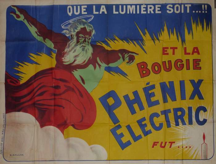 Phenix electric, Original lithograph, E Gallice